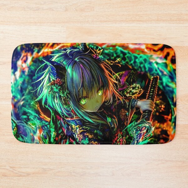 Item preview, Neon Dragon Oni Samurai | Mystic Blade Anime Fantasy Art designed and sold by Dyan4.