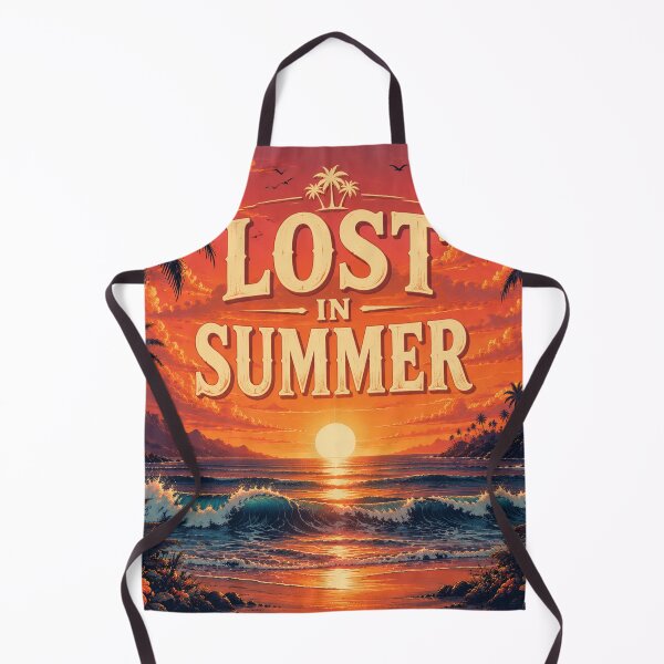 Item preview, Lost in Summer Beach Sunset Wall Art | Tropical Ocean Waves Retro Palm Trees Poster | Cinematic Surf Aesthetic Decor designed and sold by FestivityFinds.