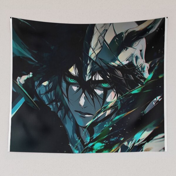Item preview, Dark Emerald Phantom Warrior | Gothic Anime Aesthetic 4K Art Print designed and sold by Dyan4.