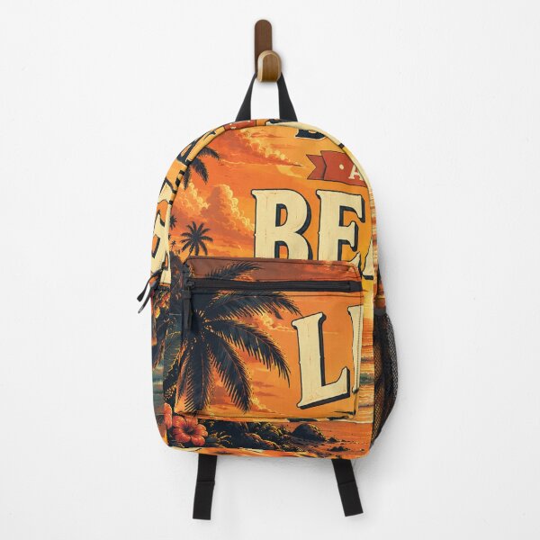 Item preview, Life Is Better at the Beach – Tropical Sunset Wall Art | Palm Tree Ocean Coastal Quote Poster designed and sold by FestivityFinds.