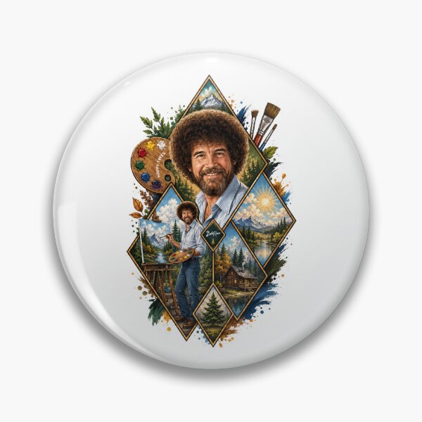 Item preview, Bob Ross Merch, Bob Ross Happy Little Trees Collage designed and sold by graphic-genie.