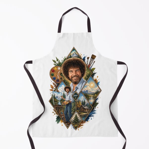 Item preview, Bob Ross Merch, Bob Ross Happy Little Trees Collage designed and sold by graphic-genie.