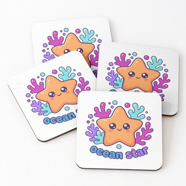 Item preview, Cute Ocean Star Cartoon Design | Kawaii Sea Star Sticker | Underwater Theme Art designed and sold by morning sun.