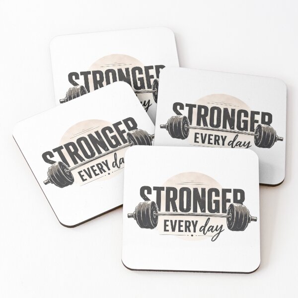 Item preview, Stronger Every Day Gym Motivation Aesthetic Workout Design | Fitness Typography Tee designed and sold by Bysma.