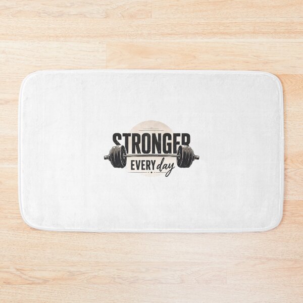 Item preview, Stronger Every Day Gym Motivation Aesthetic Workout Design | Fitness Typography Tee designed and sold by Bysma.