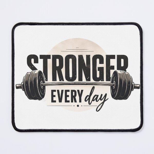 Item preview, Stronger Every Day Gym Motivation Aesthetic Workout Design | Fitness Typography Tee designed and sold by Bysma.