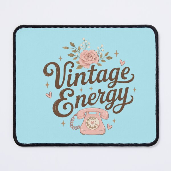 Item preview, Vintage Energy Cute Retro Typography | Aesthetic Vintage Quote | Retro Floral Phone Design Sticker designed and sold by Sanika arts .
