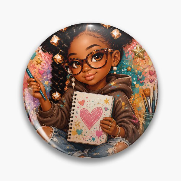 Item preview, Painter Babe Sticker | Creative Artist | Black Girl Artist | Paint Lover | Art Journal Sticker designed and sold by overcomercrafts.