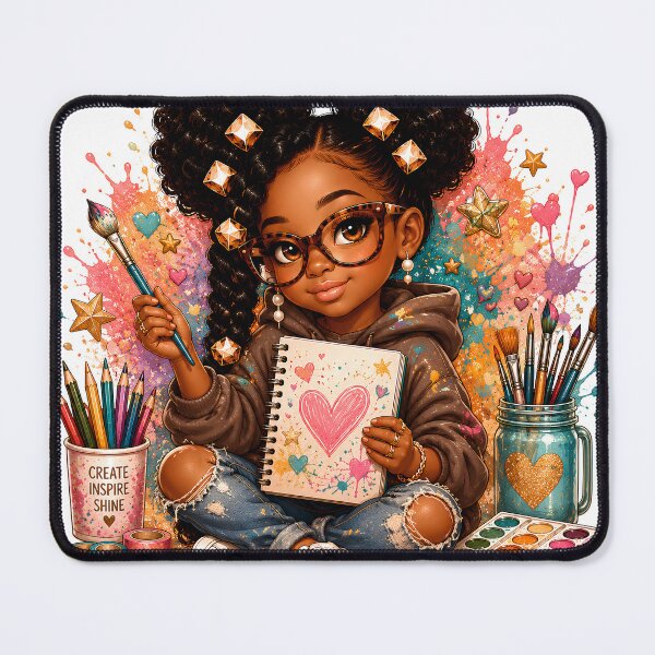 Item preview, Painter Babe Sticker | Creative Artist | Black Girl Artist | Paint Lover | Art Journal Sticker designed and sold by overcomercrafts.