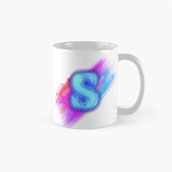 Item preview, Letter S Neon Cyber 3D Glass Monogram Art designed and sold by rich-moda.