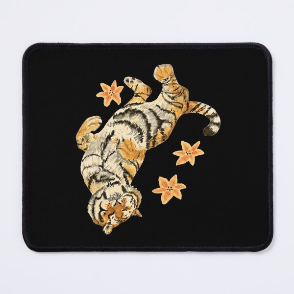 Item preview, Sleeping Watercolor Tiger With Lily Flowers Vintage Animal Lover Graphic T-Shirt designed and sold by Lilbahlil.