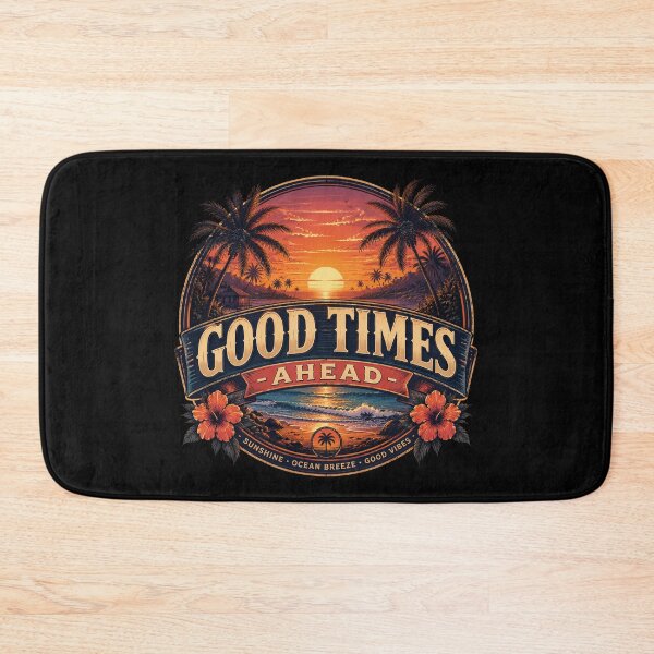 Item preview, Good Times Ahead Beach Sunset T-Shirt Design | Tropical Palm Tree Ocean Sunset Aesthetic designed and sold by FestivityFinds.