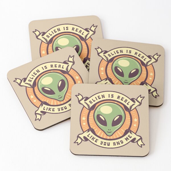 Item preview, Alien Is Real Like You And Me /// Funny UFO Believer Quote designed and sold by Scaryzz.