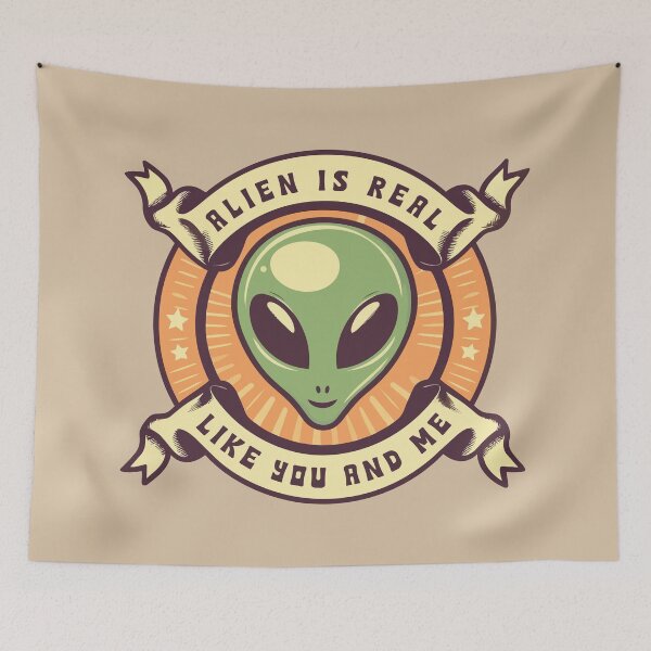 Item preview, Alien Is Real Like You And Me /// Funny UFO Believer Quote designed and sold by Scaryzz.