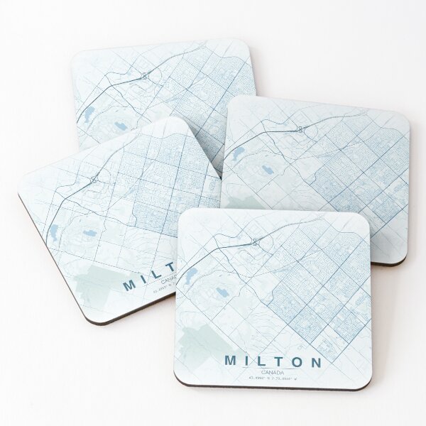Item preview, Milton Map Illustration designed and sold by Roxane Bay.