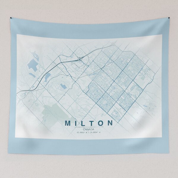 Item preview, Milton Map Illustration designed and sold by Roxane Bay.