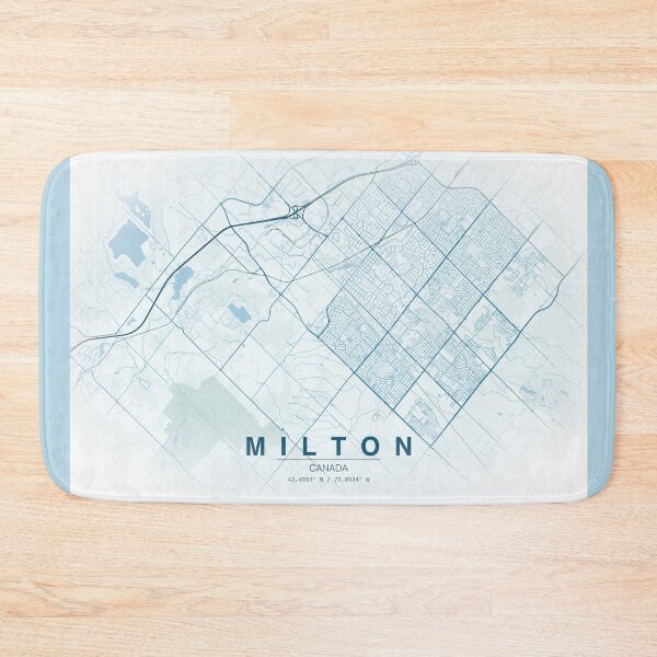 Item preview, Milton Map Illustration designed and sold by Roxane Bay.