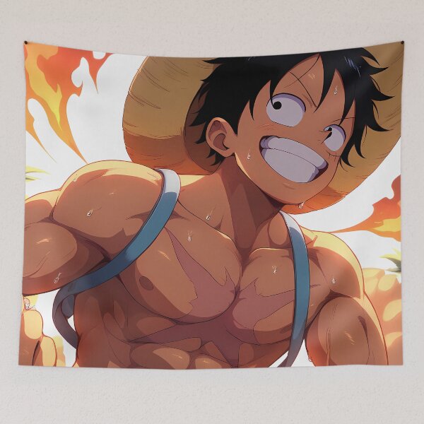 Item preview, Monkey D Luffy One Piece Fiery Action Charge designed and sold by bystudiolereve.