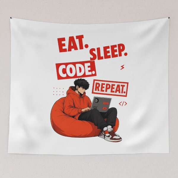 Item preview, Code Life Repeat – Programmer Lifestyle Graphic designed and sold by nncreator.