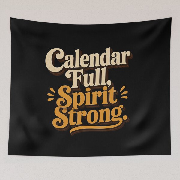 Item preview, Calendar Full, Spirit Strong. | Retro Motivational Office Typography designed and sold by Irene Catchmind.
