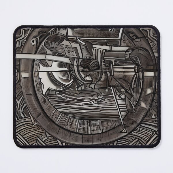 Item preview, Dark Gunmetal Broken Ring Underwater Fish Arrow Celtic Frame Mask Orb Art designed and sold by YugenWorkshop.