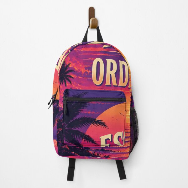 Item preview, Escape the Ordinary Retro Tropical Sunset Beach Poster | Inspirational Ocean Palm Tree Wall Art Print designed and sold by FestivityFinds.