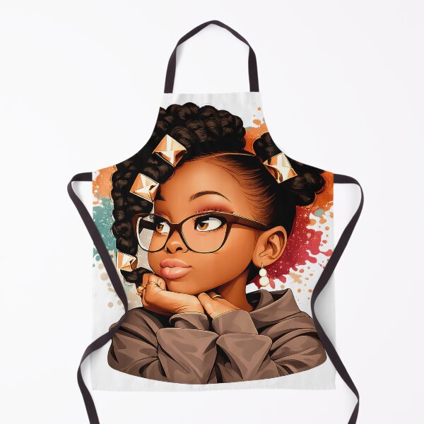 Item preview, Dreaming Girl Sticker | Cute Black Girl | Whimsical Portrait | Glossy Cartoon Art | Positive Vibes designed and sold by overcomercrafts.
