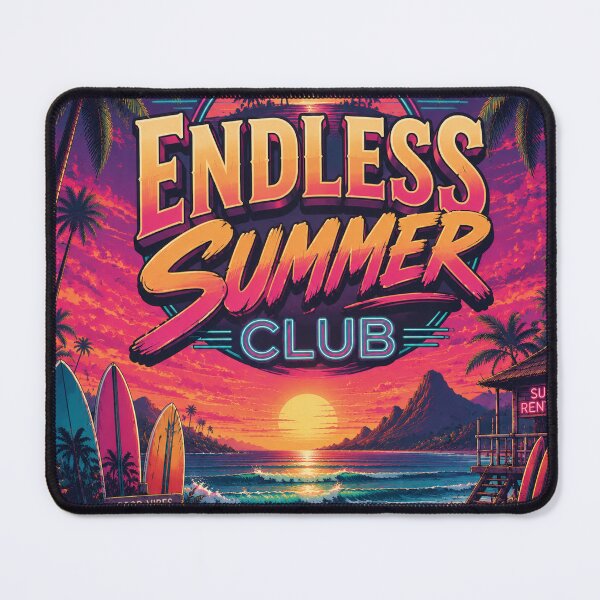 Item preview, Endless Summer Surf Club Retro Neon Beach Poster | Tropical Sunset Ocean Wall Art Print designed and sold by FestivityFinds.