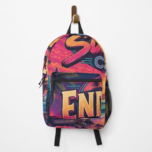 Item preview, Endless Summer Surf Club Retro Neon Beach Poster | Tropical Sunset Ocean Wall Art Print designed and sold by FestivityFinds.