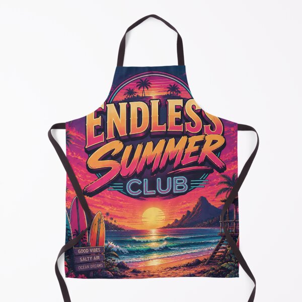 Item preview, Endless Summer Surf Club Retro Neon Beach Poster | Tropical Sunset Ocean Wall Art Print designed and sold by FestivityFinds.
