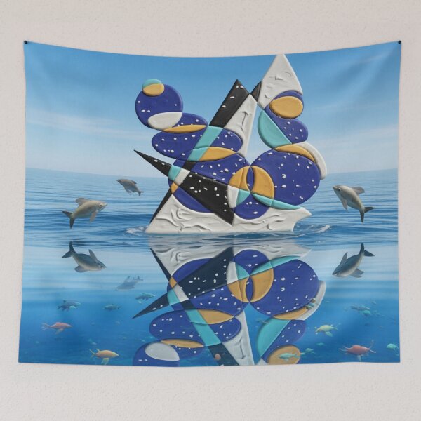 Item preview, arctic wings sky ocean inversion colorful geometric abstract design designed and sold by SmashingDeals.