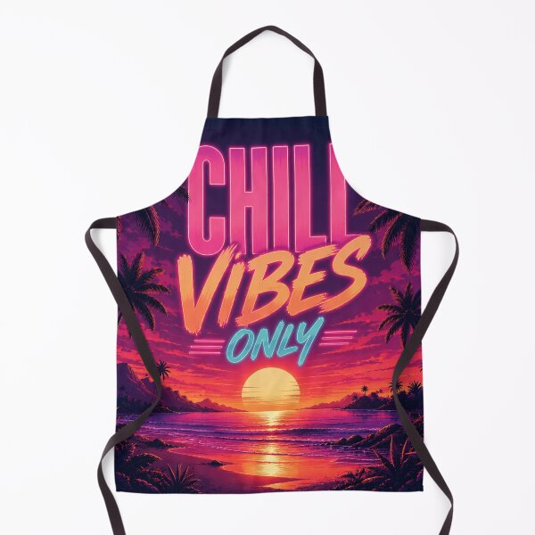 Item preview, Chill Vibes Only Neon Retro Tropical Sunset Beach Poster | Vintage Ocean Palm Tree Wall Art Print designed and sold by FestivityFinds.