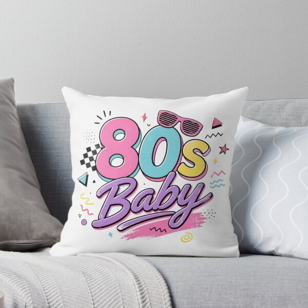 Item preview, 80s Baby Retro Vintage Aesthetic Cute Neon Typography T-Shirt Sticker Design designed and sold by Sanika arts .