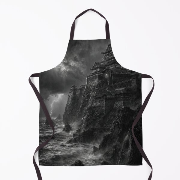 Item preview, Japanese Castle Under Moon and Storm designed and sold by MarlicShop.