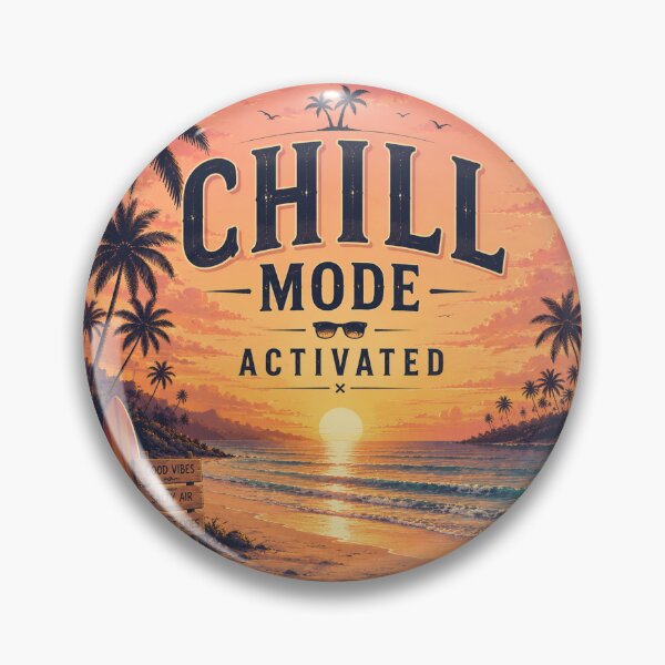 Item preview, Chill Mode Activated Beach Sunset Surf Aesthetic | Tropical Ocean Wall Art designed and sold by FestivityFinds.