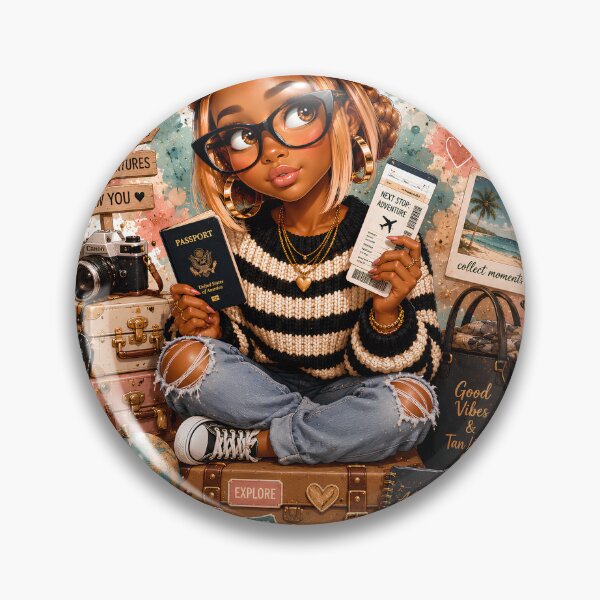 Item preview, Travel Girl Era Sticker | Passport Ready | Adventure Lover | Wanderlust | Travel Gift designed and sold by overcomercrafts.