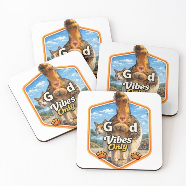 Item preview, Funny Cat Meme, Good Vibes Only designed and sold by graphic-genie.
