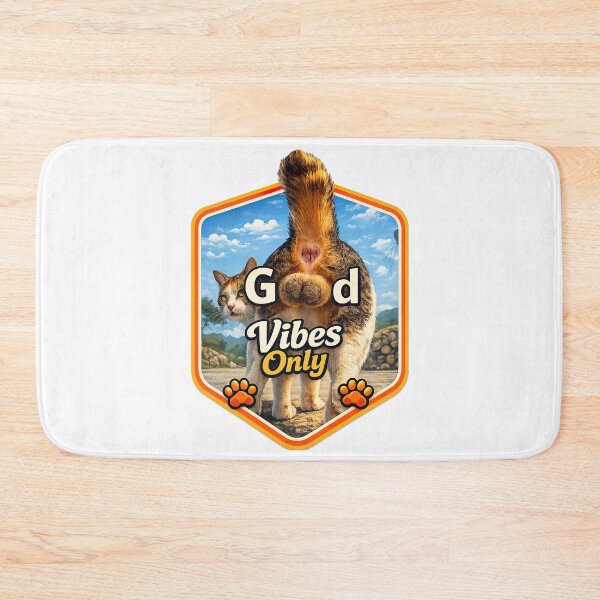 Item preview, Funny Cat Meme, Good Vibes Only designed and sold by graphic-genie.