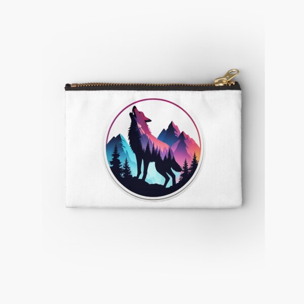 Item preview, Wolf silhouette with mountains designed and sold by kidoramagic.