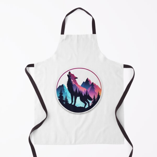 Item preview, Wolf silhouette with mountains designed and sold by kidoramagic.