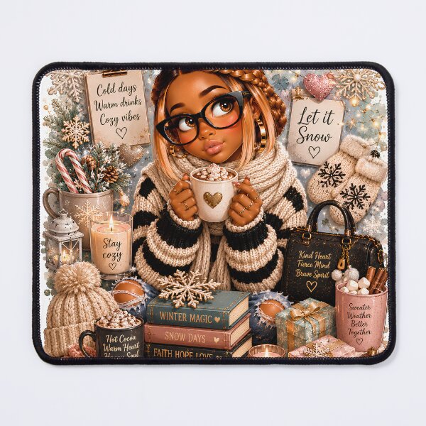 Item preview, Winter Glam Sticker | Cozy Winter Girl | Hot Cocoa Lover | Sweater Weather | Christmas Aesthetic designed and sold by overcomercrafts.