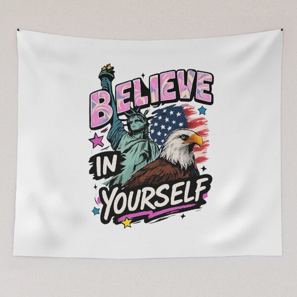 Item preview, Believe in Yourself – American Spirit Eagle & Liberty Graphic designed and sold by nncreator.