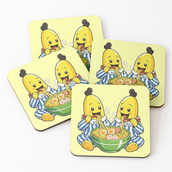 Item preview, Bananas in pajamas eating ramen designed and sold by YChangShop.