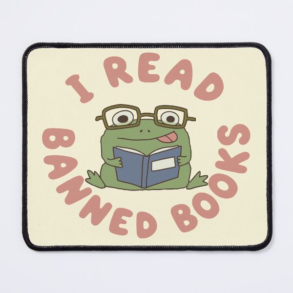 Item preview, Cute Frog I Read Banned Books designed and sold by Doodlywood.