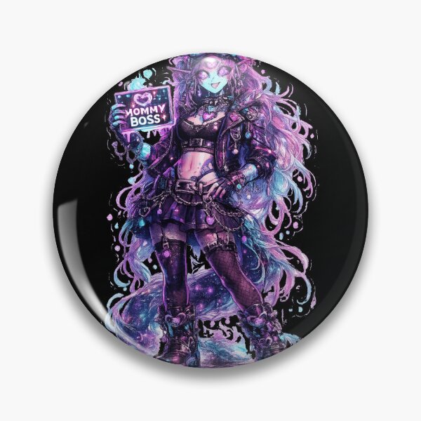 Item preview, Neon Cyber Mom Alien Creepy Cute Art designed and sold by ChaEmm_Studio.