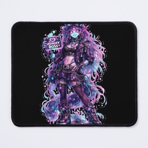 Item preview, Neon Cyber Mom Alien Creepy Cute Art designed and sold by ChaEmm_Studio.