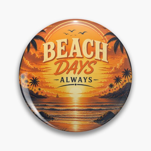 Item preview, Beach Days Always Retro Sunset Wall Art | Tropical Ocean Palm Tree Summer Decor Print designed and sold by FestivityFinds.