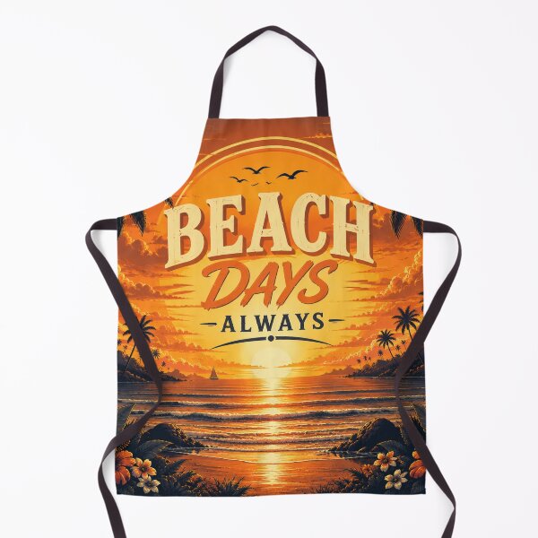 Item preview, Beach Days Always Retro Sunset Wall Art | Tropical Ocean Palm Tree Summer Decor Print designed and sold by FestivityFinds.