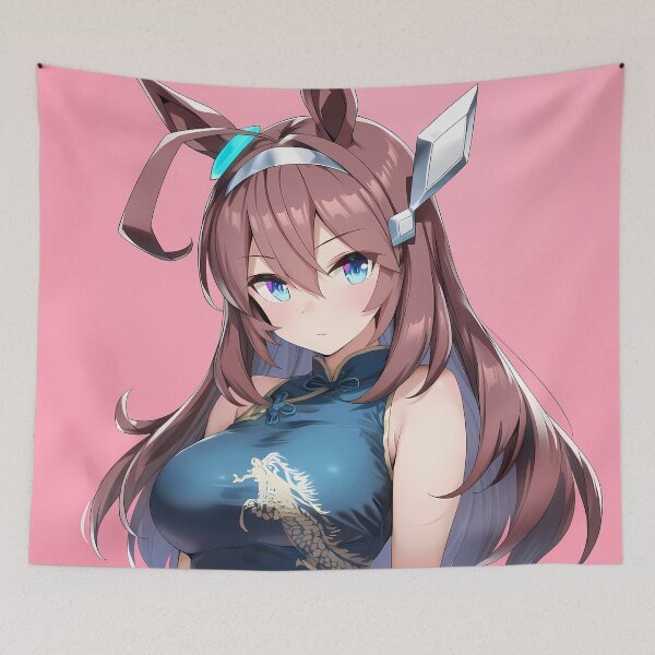 Item preview, Mihono Bourbon Uma Musume Blue Cheongsam Bold Style designed and sold by justnickthings.