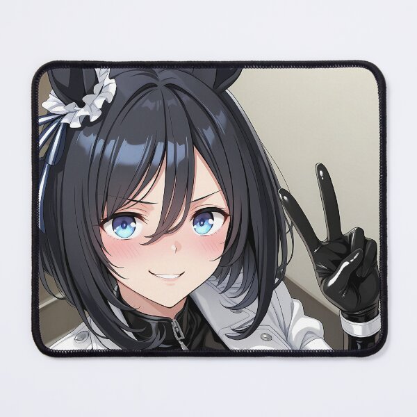 Item preview, Eishin Flash Uma Musume Black White Peace Sign designed and sold by justnickthings.
